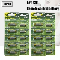 20pcs/lot 12V 27A A27 Alarm-Remote Dry Alkaline Battery Cells 27AE 27MN High Capacity Car Remote Toys Calculator DoorBell