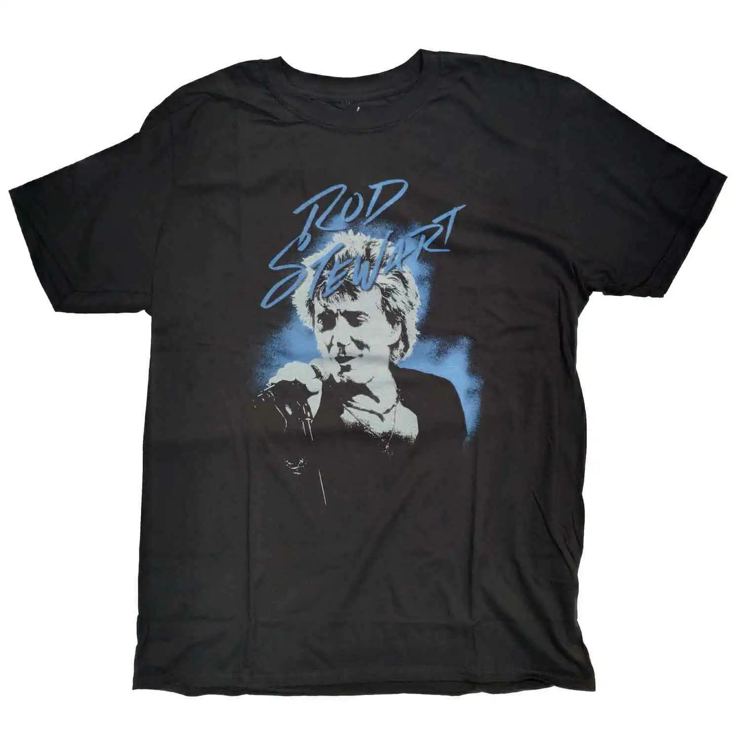 

Rod Stewart T Shirt Retro Head Shot 100 Official The Faces Classic Pop Tee
