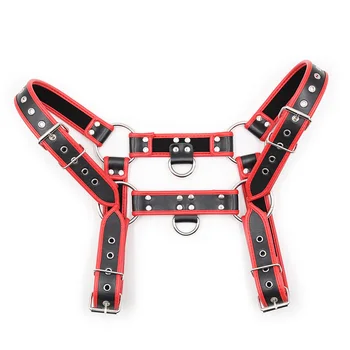 

Men Faux Leather Lingerie Punk Gothic Body Bondage Cage Strap Punk Adjustable Pin Buckle Chest Harness Belt For Male