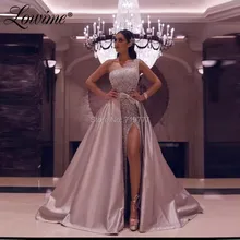 Блестящее платье для выпускного вечера из двух частей Вечерние платья на одно плечо со съемной юбкой Вечерние платья в арабском Дубае Robe De Soiree