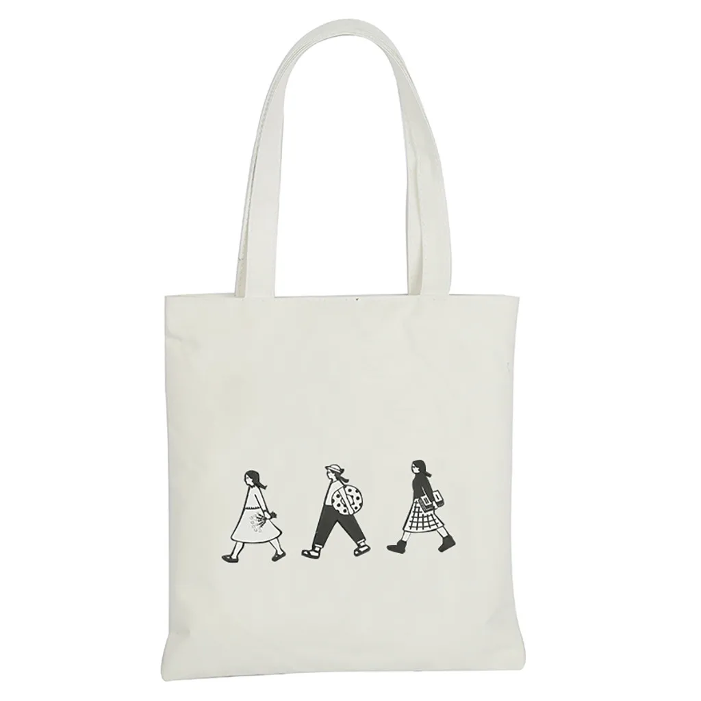 Женские парусиновые пляжные Наплечные сумки с принтом, женская сумка-тоут, женская простая сумка, bolsa feminina# F - Цвет: M