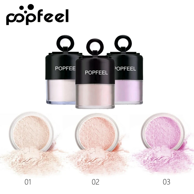 

new Powder Smooth Loose Oil control Face Powder Makeup Concealer Mineral Finish Powder Transparent Foundation.w