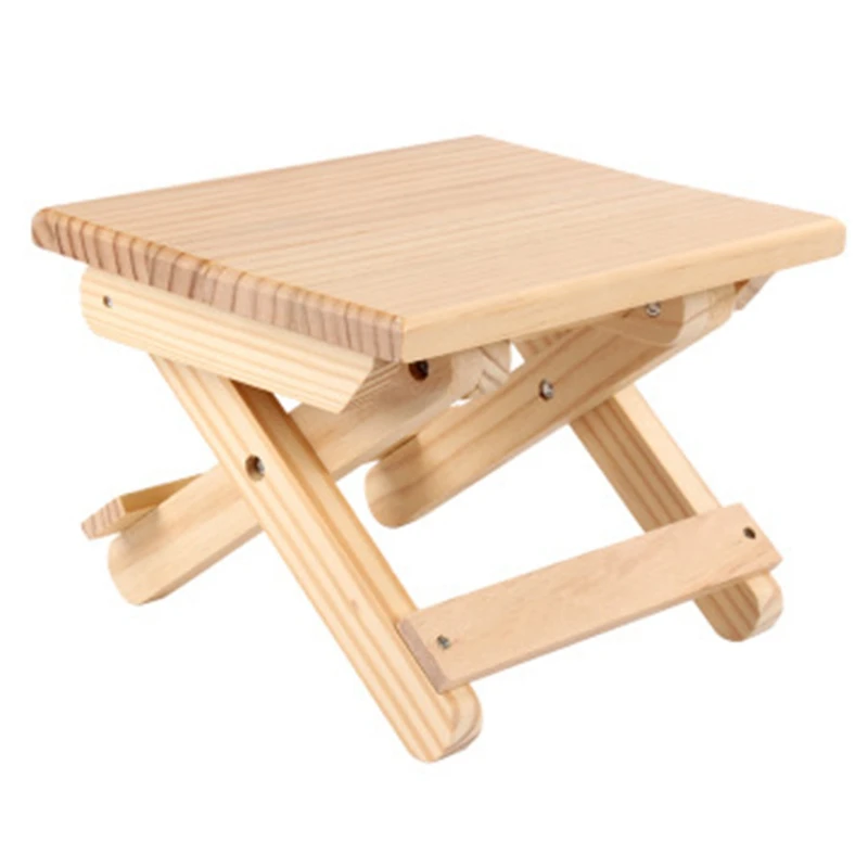 Wood Folding Stool Kids Furniture Portable Household Solid Mazar Fishing Chair Small Bench Square |
