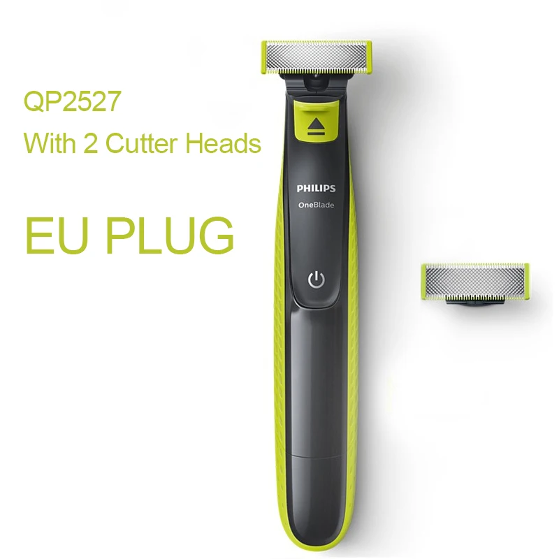 Электробритва Philips QP2527/10 сменный OneBlade длится до 4 месяцев с поддержкой NimH аккумулятора Wet& Dry для Мужской бритвы - Цвет: QP2527 Add EU Plug