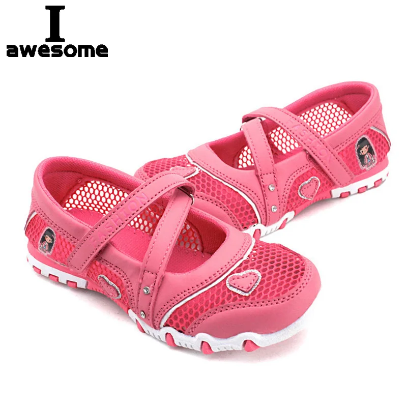 2023 New Summer High Quality Non-slip Children Shoes Girls fashion Sandals Lovely Cartoon Princess Mesh Soft Sandals Kids Flat turtle ocean printed mesh shoes for children lovely animal casual anti slip shoes for kids custom image durable zapatillas gifts