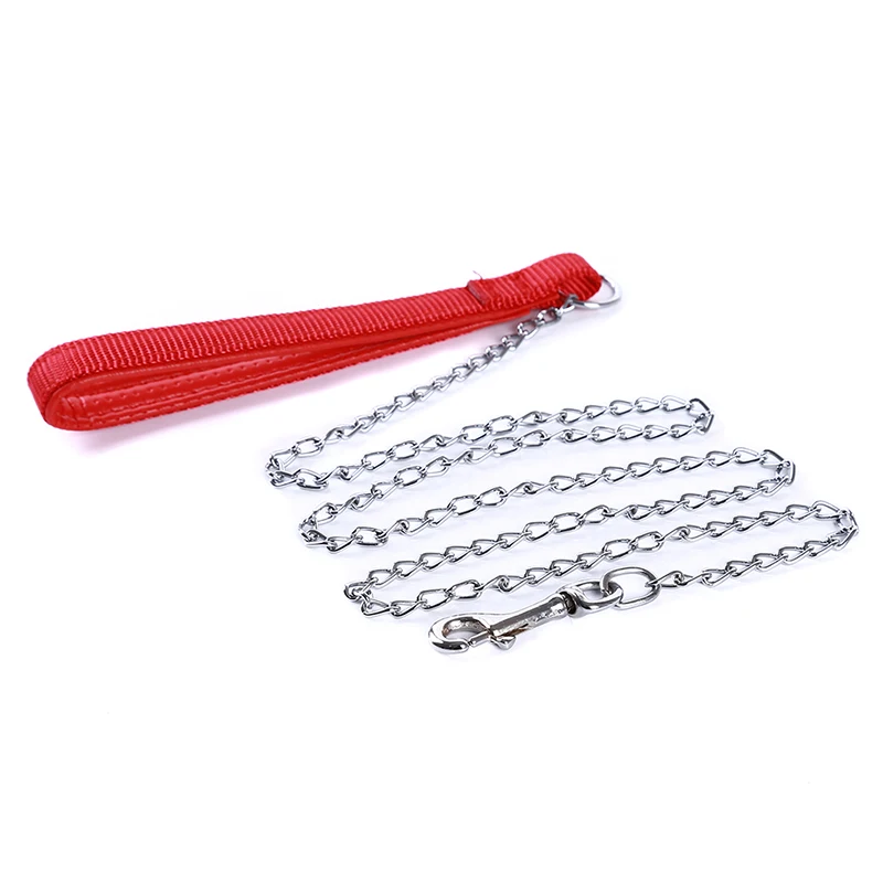 red 1.6mm Высококачественные металлические ошейники для собак, кожаный персонализированный ошейник для собак, поводок для маленьких, средних и больших собак - Цвет: red 1.6mm