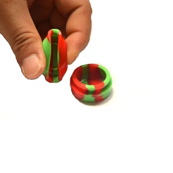 

1000pcs Round Silicone Box Jars Dab Shape 3mL Reusable Silicone Container Dry Herb Oil Wax Dry Herb Vaporizer E Cigarette