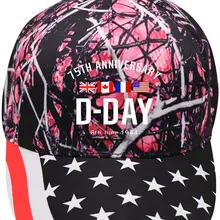 Унисекс D день 75th юбилей бейсболки хлопковая ткань регулируемые американские элементы уличные шапки