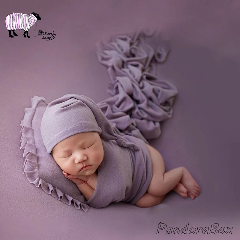 Детская фотосессия позирует стрейч обертки + шляпа подушка наборы реквизит для