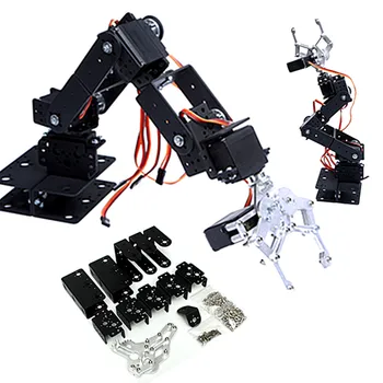 

LBLA 1Set 6DOF Humanoid Robotic Aluminium Mechanical Arm Clamp Claw Educational Robot Mount Kits For Smart Robot Model DIY Parts