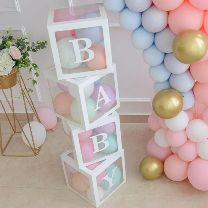 4 шт./компл. Baby Shower вечерние декоративный шар коробка прозрачный картонная коробка, рождественский подарок, KSI999