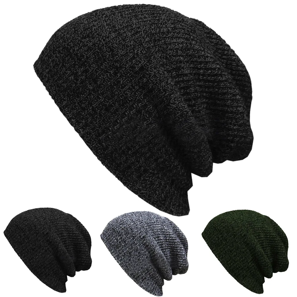 

Newly Unisex Knit Baggy Beanie Winter Hat Outdoor Skiing Slouchy Chic Knitted Cap