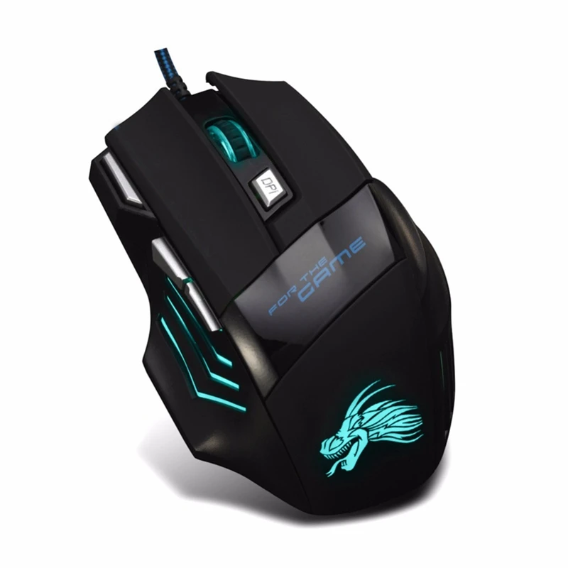  Professional USB Wired Gaming Computer Mouse 5500 DPI Optical LED Lighting Mouse Gamer for Computer