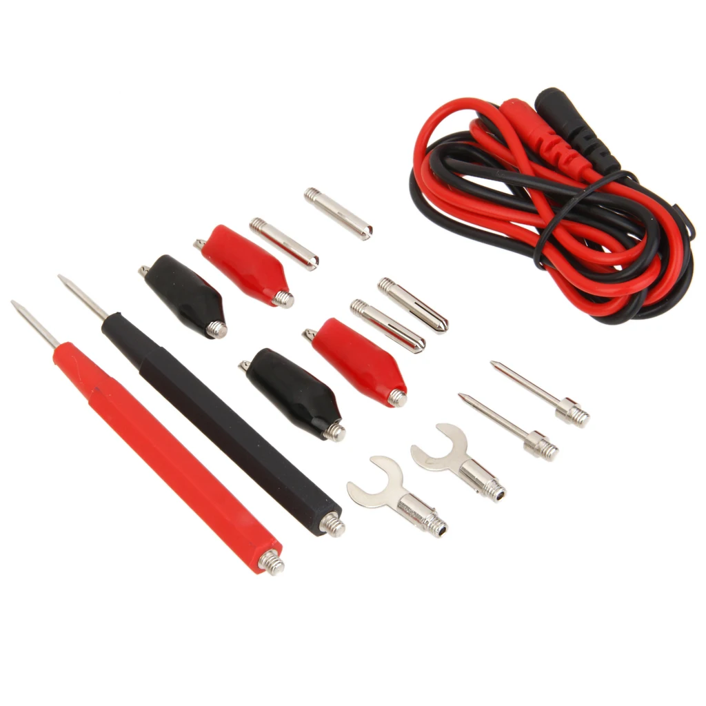  Set Of Multifunction Digital Multimeter Probe Test Lead Cable Alligator Clip