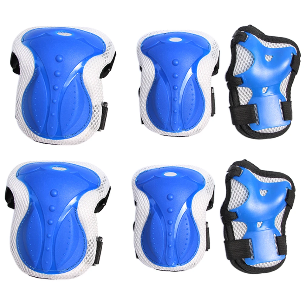 Dark Blue Grey 6 шт./компл. Скейтбординг наколенники для взрослых запястья тела Катание на роликах противоударной защитной плёнки для локтя защита Шестерни набор аксессуаров - Цвет: Dark Blue Grey