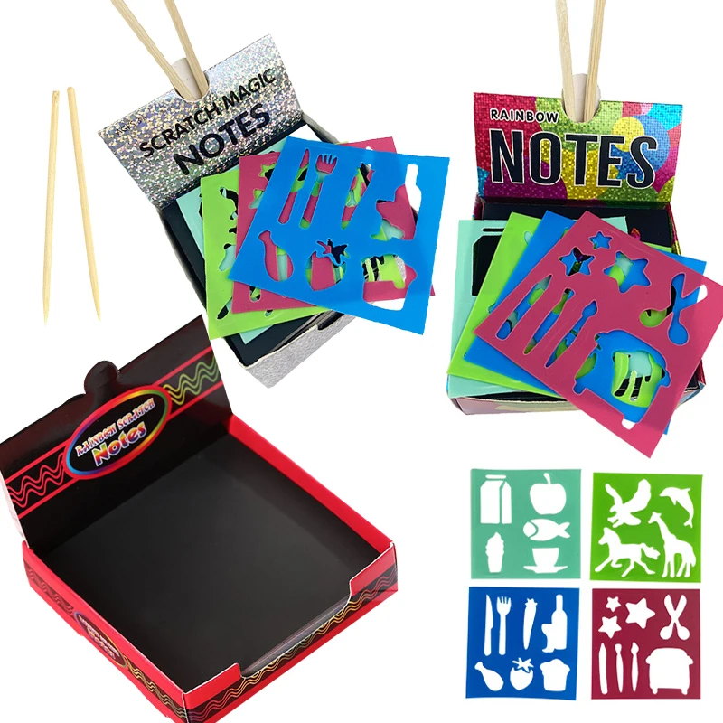 100 шт. Волшебная скретч арт коврик для рукоделия скребковая живопись бумажный