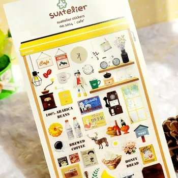 

PVC clear stickers scrapbooking home furniture shape planner decorative DIY hobby sticker sheet