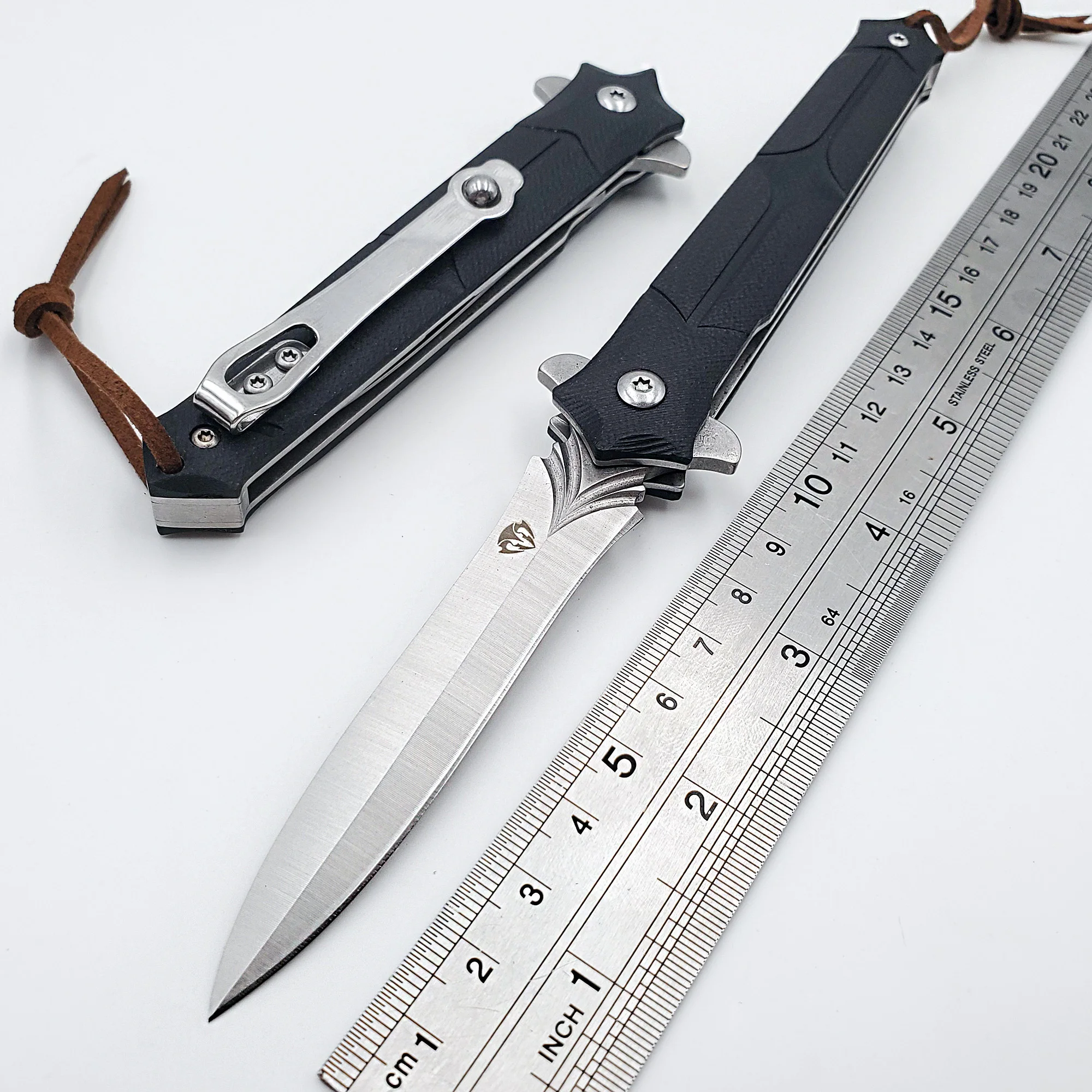 JSSQ тактический складной нож D2 лезвие G10 Ручка короткий меч Открытый Кемпинг Карманные Ножи ножи для охоты и выживания Мульти EDC инструмент