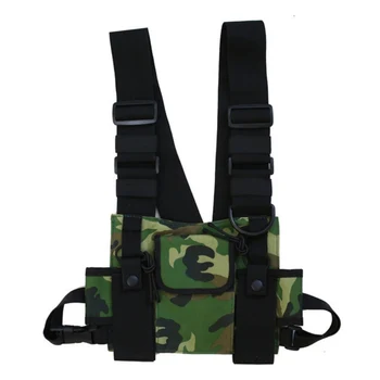 

1PC Unisex Chest Rig Bag Multi-pocket Vest Hip Hop Streetwear Functional Tactical Harness Chest Rig Pack Adjustable Waist Bags*