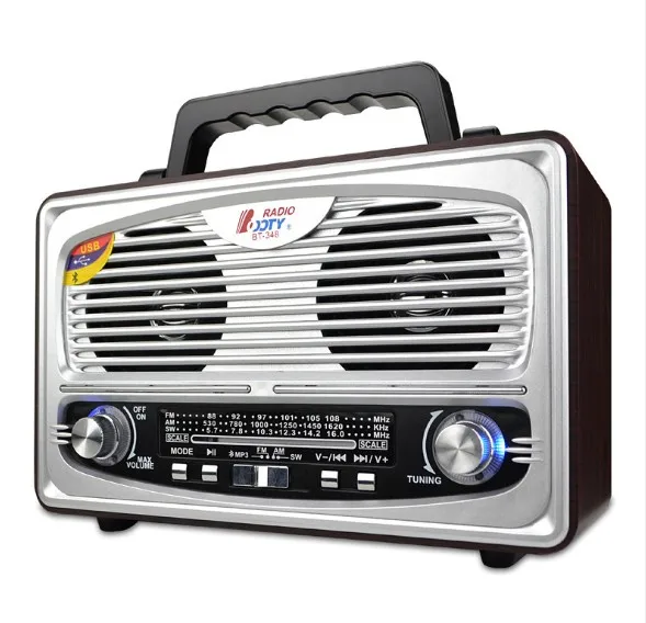 

Wood Speaker Full Band Nostagic Radio Portable Sound Box Music Box Bluetooth Active Boom Box Sound Column Support Tf Aux Usb