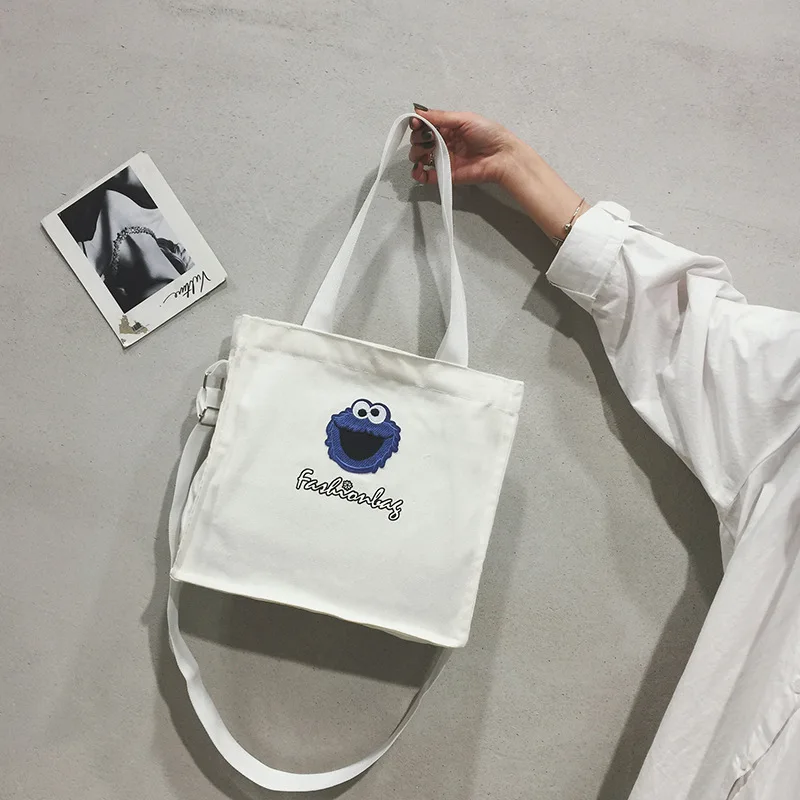 

Canvas Bag Women's 2019 Spring And Summer New Style Cartoon Casual Handbag Sesame Street-Style Crossbody Bag Wholesale