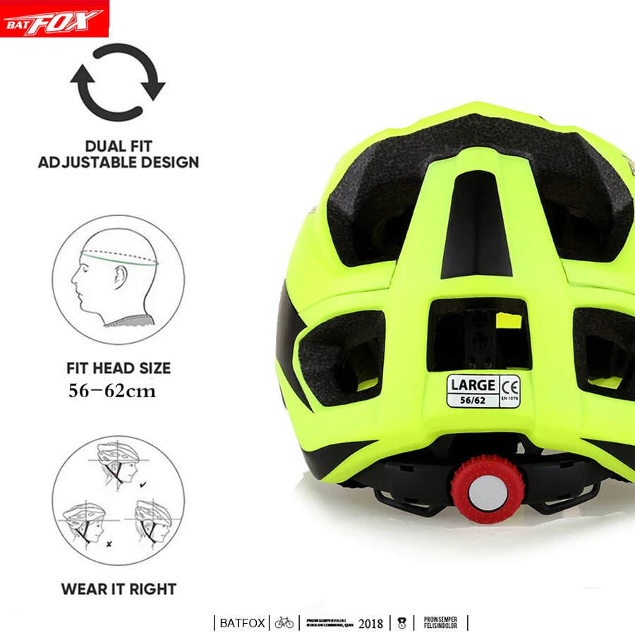 BATFOX overall molding bicycle helmet ultra-light Road helmet BAT FOX DH AM high quality mtb bicycle bicycle helmet casco ciclis