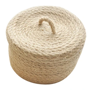 

Nordic Style Jute Box Woven Storage Box Jewelry Makeup Storage Box Storage Box