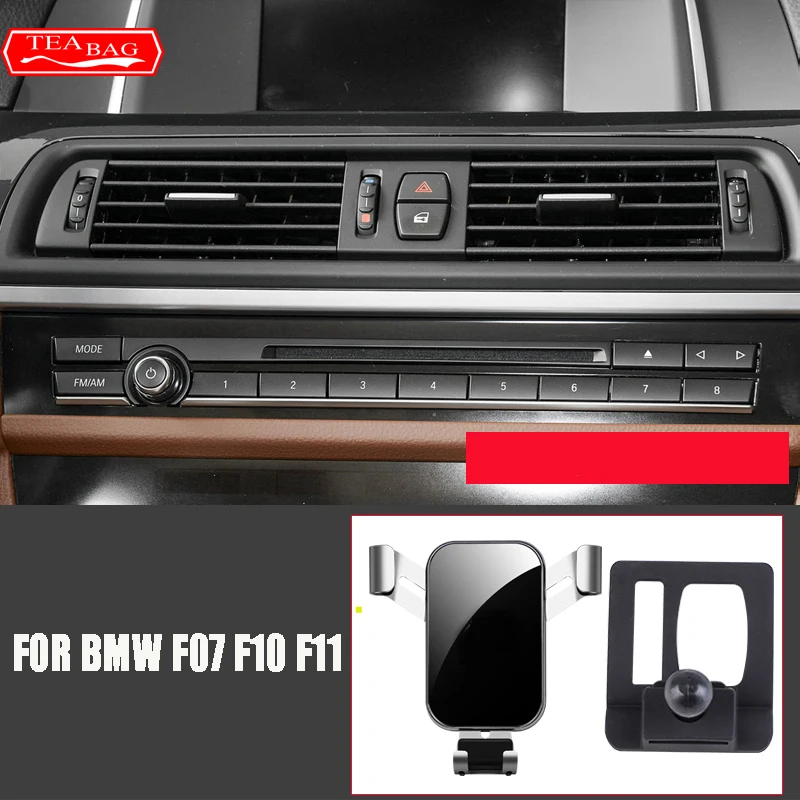 Car Mobile Phone Holder Adjustable Air Vent Mount Bracket Gravity Accessories For BMW F10 F11 2010-
