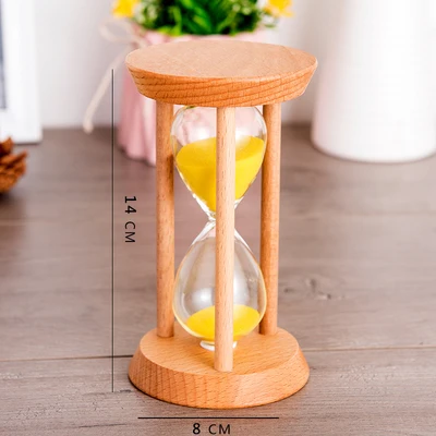 yellow 3/5/15/20/30 минут деревянные песочные часы украшения дома настольные песок таймер-часы песок песочные часы таймер Кухня - Цвет: yellow