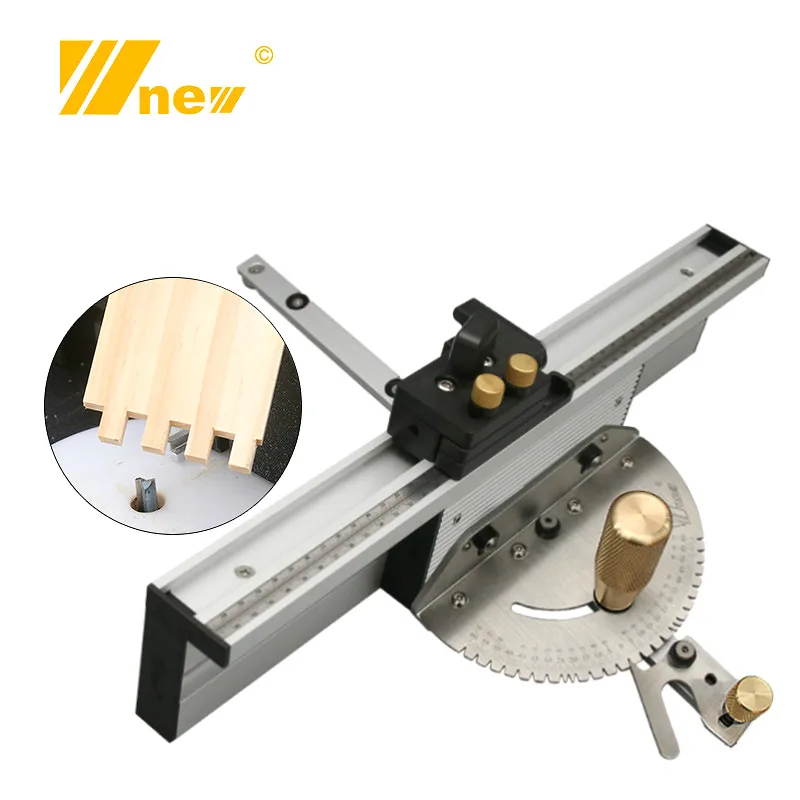 Woodworking Enhanced Fence Miter Gauge Set Table Saw Router Angle Guide 450mm Alu Mortise Tenon and Flip Stopper | Инструменты