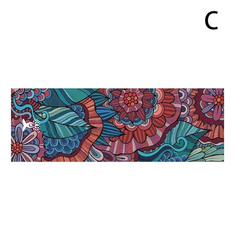 185*63cm Yoga Mat Towel Double Layer Non-Slip Fitness Mat Towel Portable Printing Yoga Exercise Pad Cover Yoga Accessories