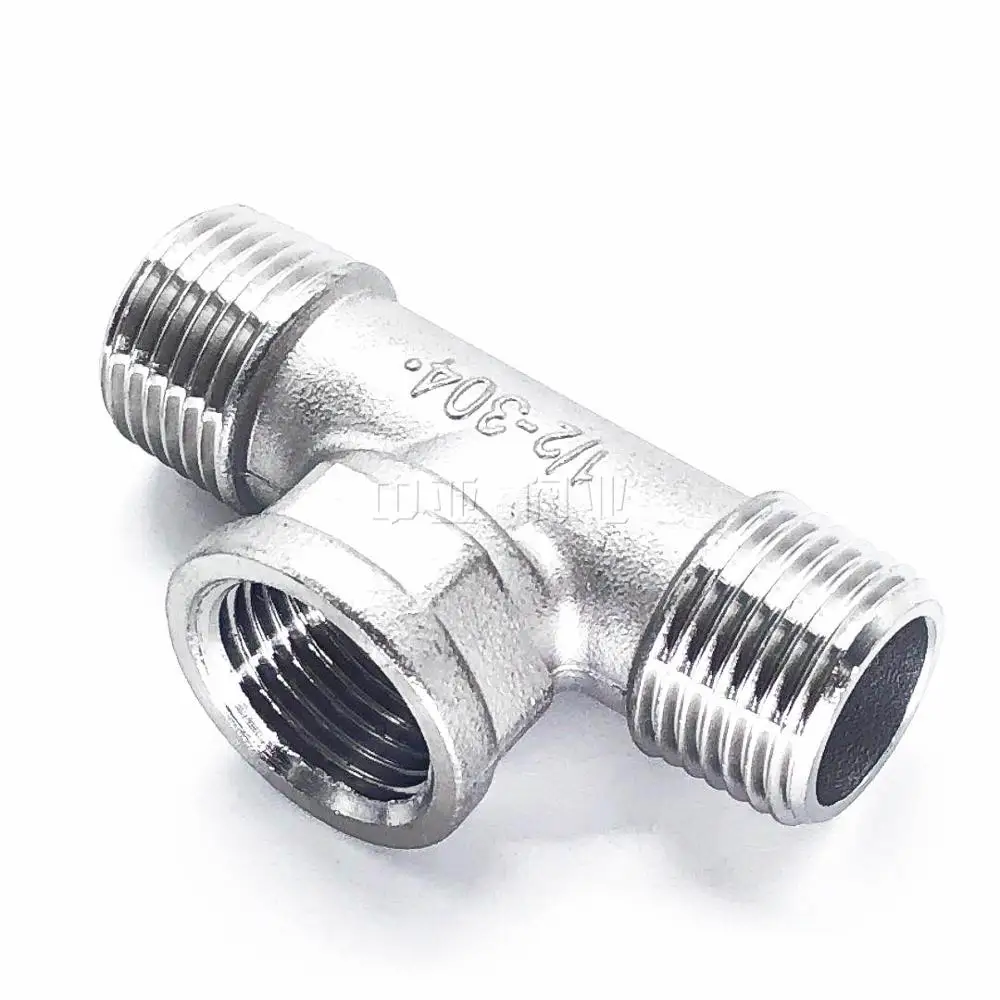 Тройник с 3-ходовой резьбой фитинг из нержавеющей стали SS304 3/8 &quot1/2&quot 3/4 &quot1&quot BSP |