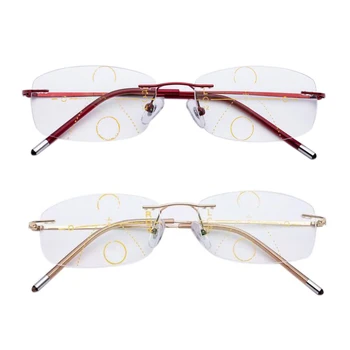 

Super Light Titanium Progressive Multifocal Reading Glasses Men Women Anti Blue Rays Presbyopic Eyeglasses Hyperopia Eyewear 1.5