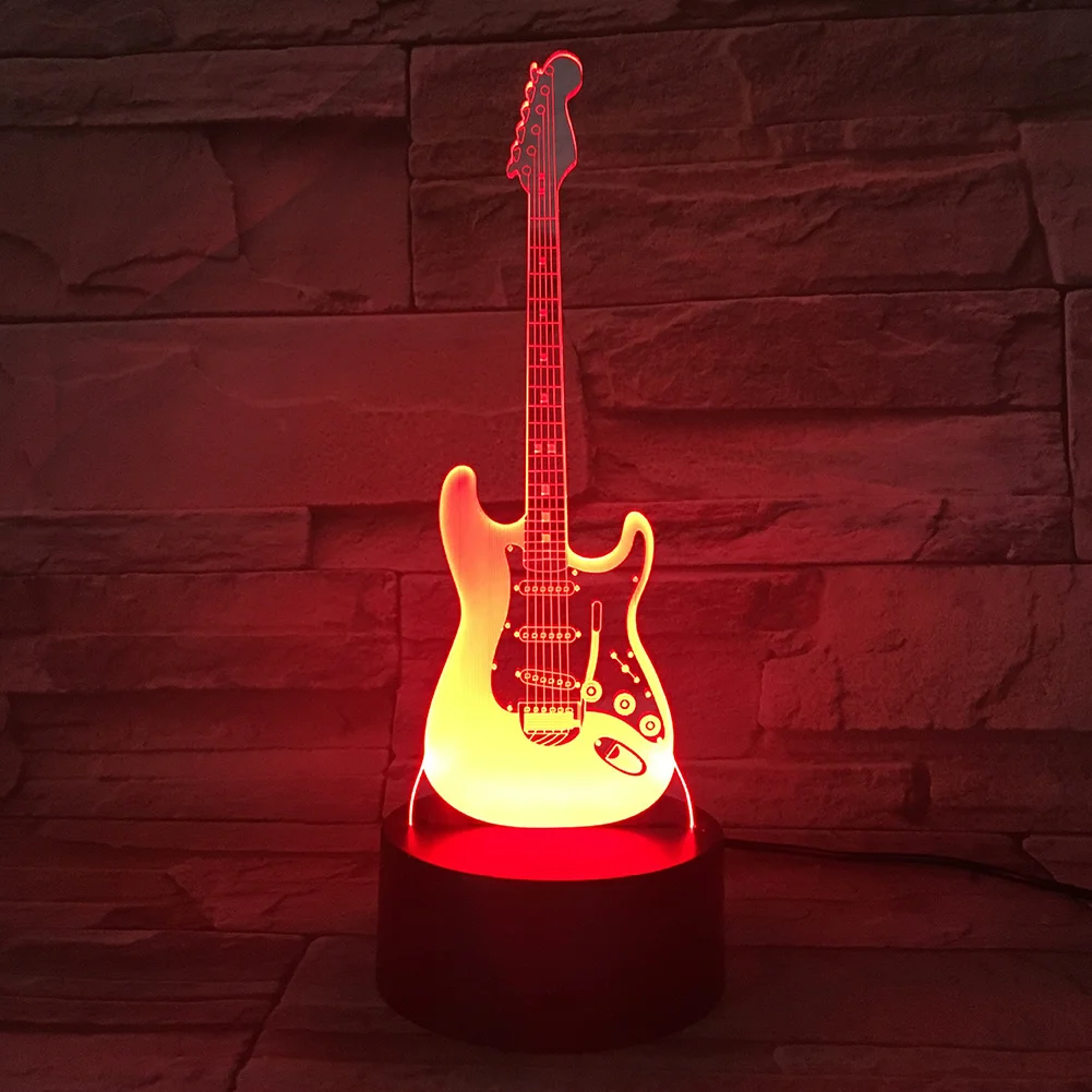 Удивительный 3D оптический illusione Bass форма ночной Светильник ChangingB зарядка или батарея Настольный светильник подарок домашний декор