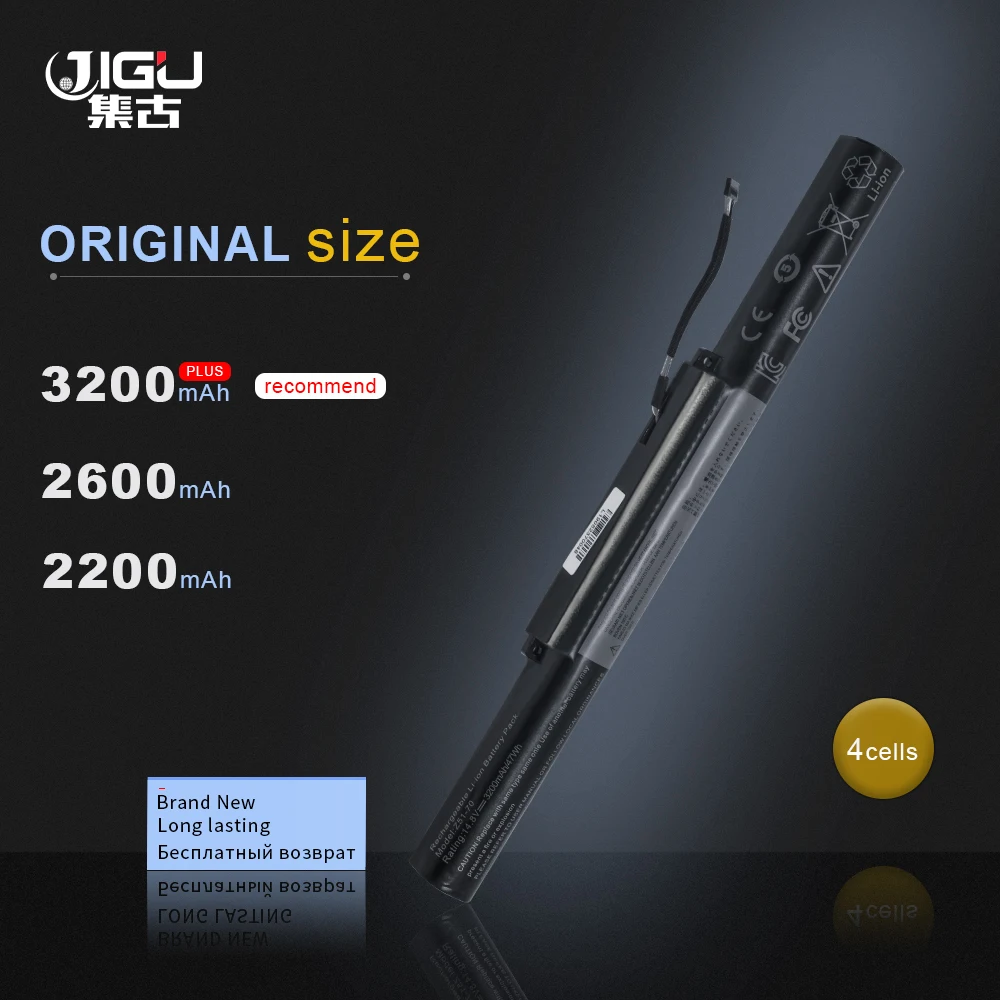 JIGU 4 ячейки 4INR19/65 5B10H13097 L14S4A01 Аккумулятор для ноутбука LENOVO IdeaPad Y50C Z41-70 Z51-70 |