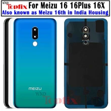 Для meizu 16 16th чехол Задняя стеклянная задняя дверь Корпус Замена meizu 16 plus крышка батареи с наклейкой клей 16S корпус