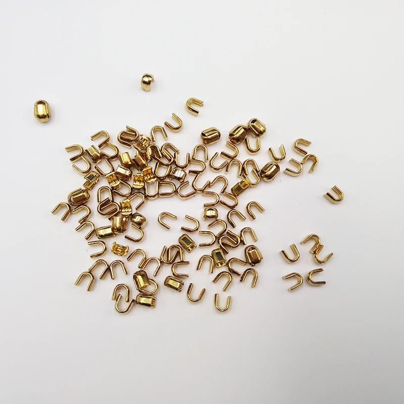 Top Zipper Stopper for DIY Repair, Metal Zipper Slider, Gold Color, 5 #, 100Sets