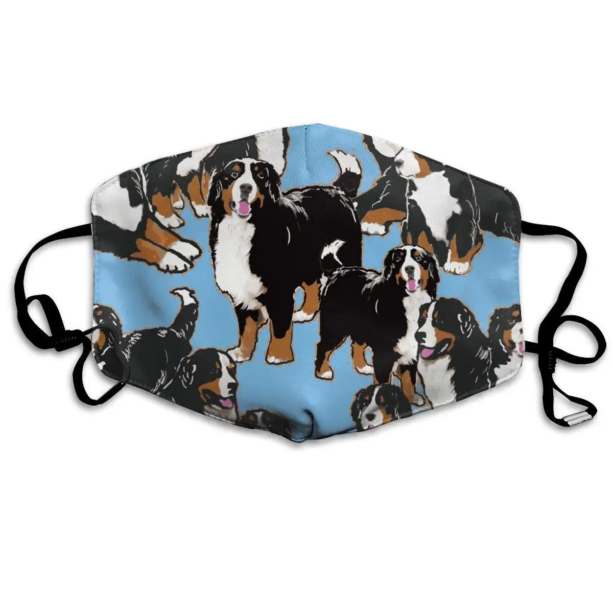 Bernese Mountain Dog Washable Reusable Mask Anti Dust Protection Face Mouth For Kids Teens Men Women Adjustable Earloops | Спорт и