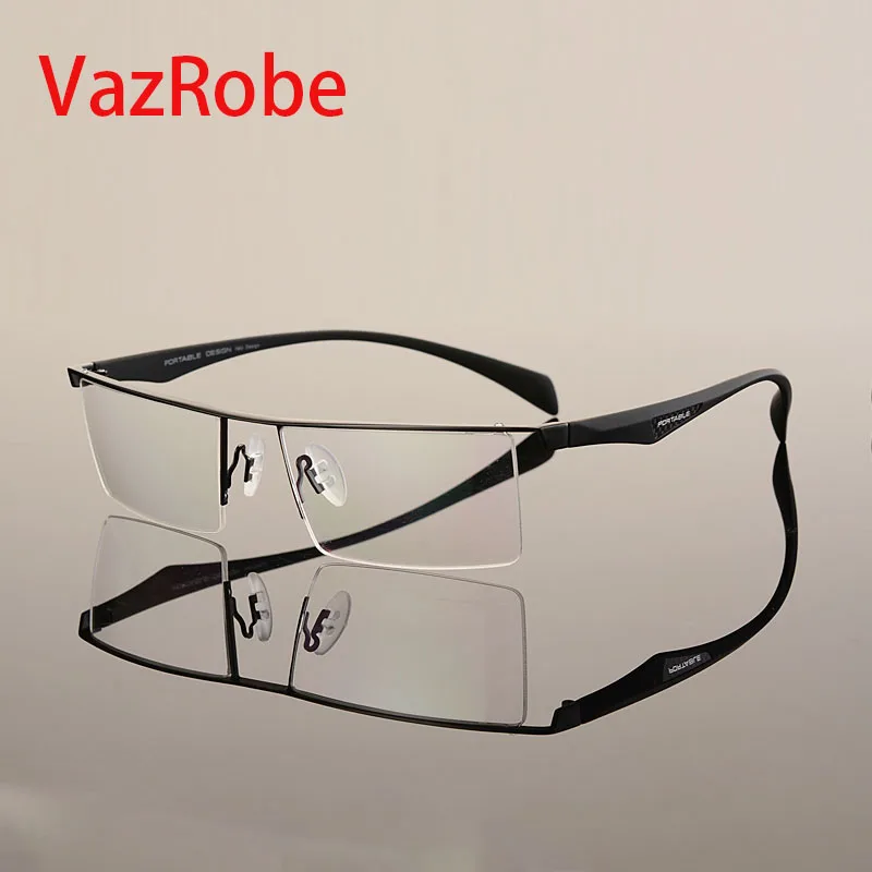 

Vazrobe Oversized Eyeglasses Frame Men Brand Designer Glasses Man Wide Fat Face Spectacles for Prescription Myopia Diopter Lens