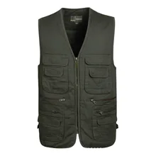 19 плюс хлопковый плотный хлопковый жилет с несколькими карманами для фотосъемки, рекламы, рыбалки, большого размера, Мужская одежда, Director Wais