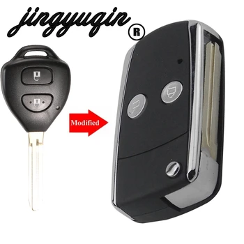 

jingyuqin Modified Remote Car Cover Key Case For Toyota Camry Corolla Avalon Echo Avensis Tarago Prado Toy43