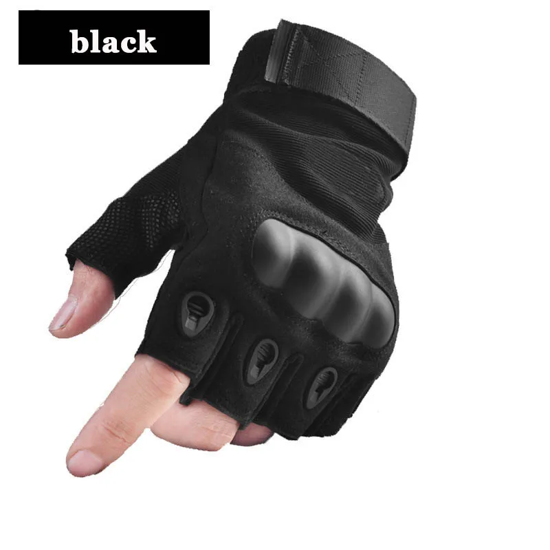 Перчатки для рыбалки, спортивные нескользящие перчатки для активного отдыха, альпинизма, солнцезащитные Перчатки для фитнеса, перчатки для рыбалки на полпальца - Цвет: Черный