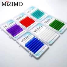 Цветные ресницы 0,07/мм8-17 ммбелый синий зеленый фиолетовый розовый красный натуральный мягкий Индивидуальный Наращивание ресниц