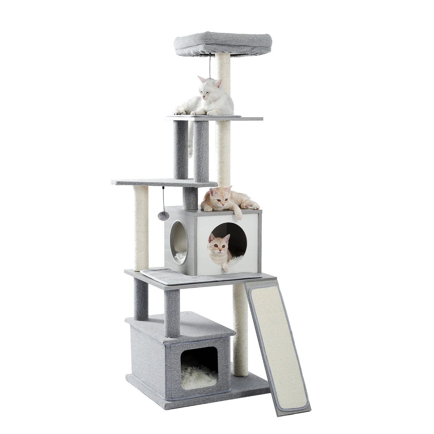 Tour Moderne Type Arbre A Chat En Bois Meuble Moderne Pour Les Activites Des Chats Avec Tapis Amovibles Et Lavables Pour Chatons De Grande Taille Livraison Nationale Aliexpress