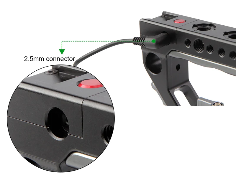 Lanparte Топ Ручка REC управление с Nato Rail замок для SONY A6300 A7 мульти LANC Panasonic S1 GH5