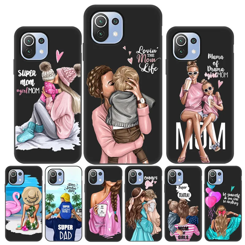 Mom Baby Soft Case For Xiaomi Mi 10T Pro Note 10 Lite Funda 11 Ultra 9T 11T Covers 9 8 SE Shell | Мобильные телефоны и
