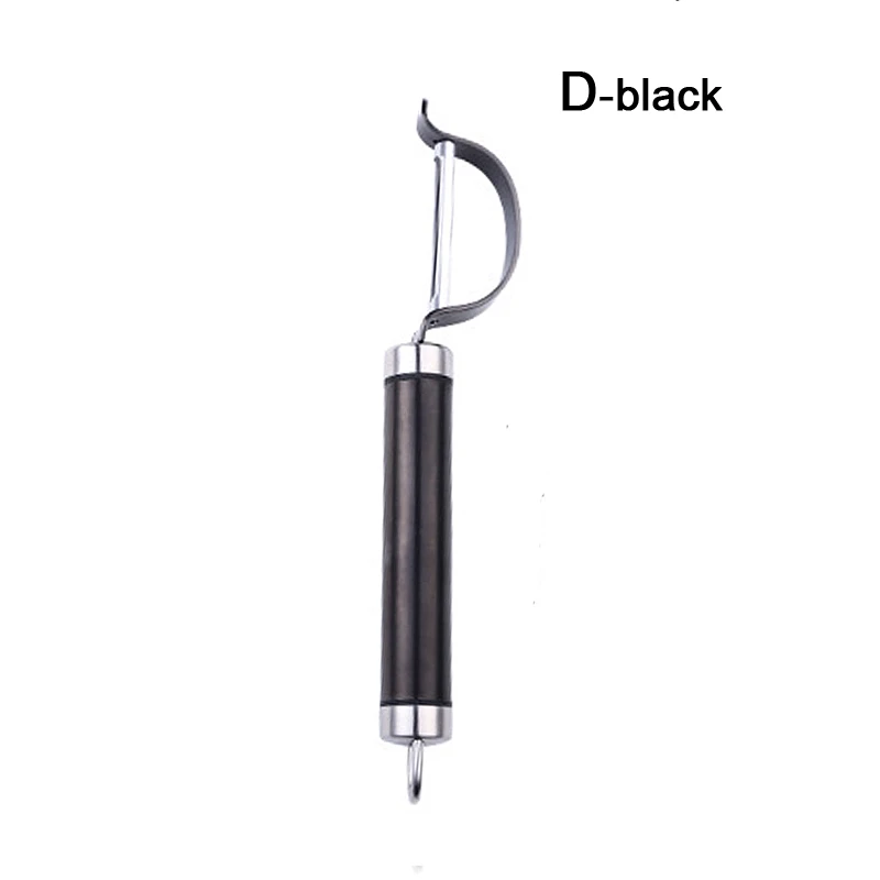 D-black Многофункциональный кухонный скребок для фруктов, овощей, картофеля, для удаления кожи, яблоко, Овощечистка, высокое качество, бытовой нож для очистки огурец - Цвет: D-black