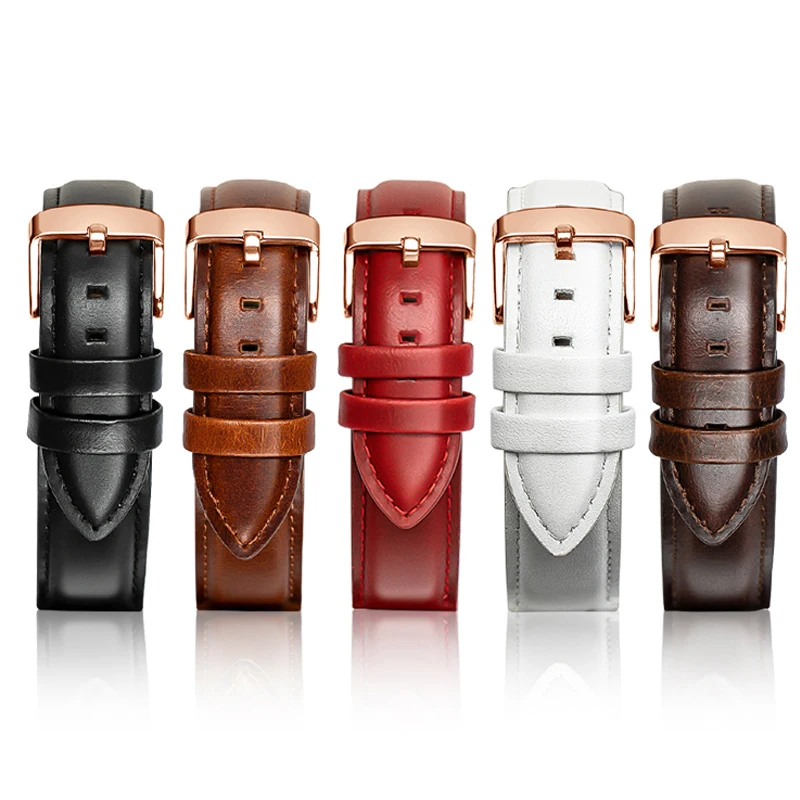 For DW Daniel Wellington Watch Strap Women Quality Genuine Leather Watch Band 13mm 14mm 16mm 17mm 18mm 19mm 20mm Men Watchbands 10pcs lot watch buckle 304 stainless steel watch buckles shiny 10mm 12mm 14mm 16mm 17mm 18mm 19mm 20mm 21mm 22mm 24mm