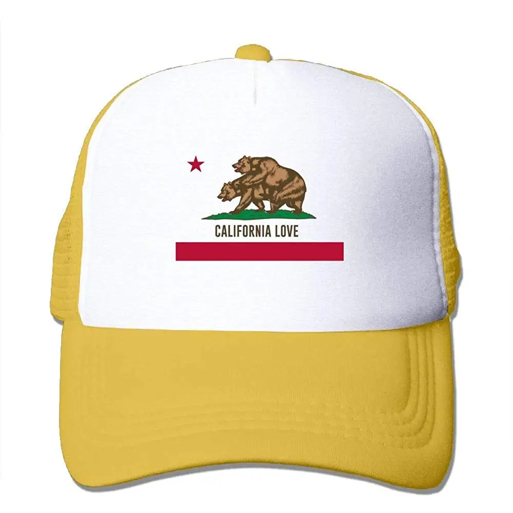 Сетчатая Кепка на заказ бейсболки Калифорнийский медведь любовь регулируемая бейсболка s