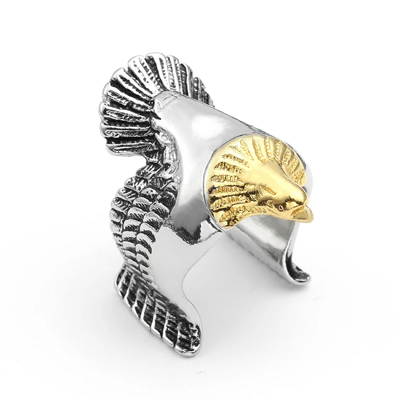 Панк масонское кольцо для мужчин, античное серебро, мастер, печатка, кольцо для мужчин, Панк масонское ювелирное изделие, ювелирные изделия на палец - Цвет основного камня: eagle